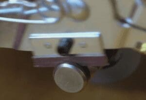 Closeup of a deburring pad